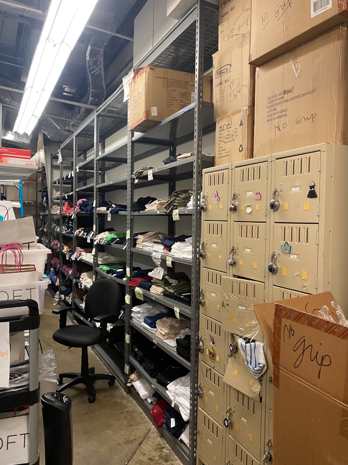 Stockroom Organization
